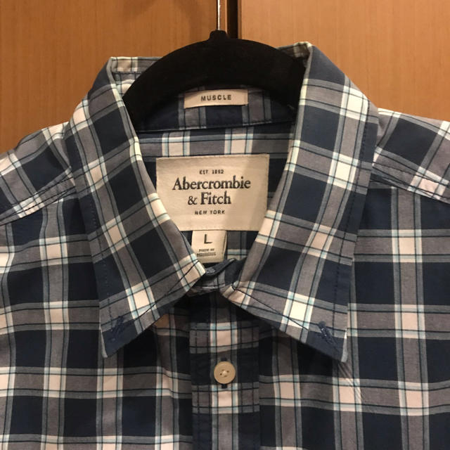 Abercrombie&Fitch(アバクロンビーアンドフィッチ)のAbercrombie&Fitch チェックのシャツ Ｌ 青系 メンズのトップス(シャツ)の商品写真