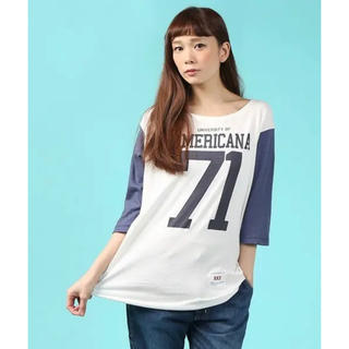 アメリカーナ(AMERICANA)のアメリカーナAmericanaベースボールTシャツ別注フリークスストア (Tシャツ(長袖/七分))