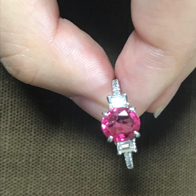 レッドスピネルリング レディースのアクセサリー(リング(指輪))の商品写真