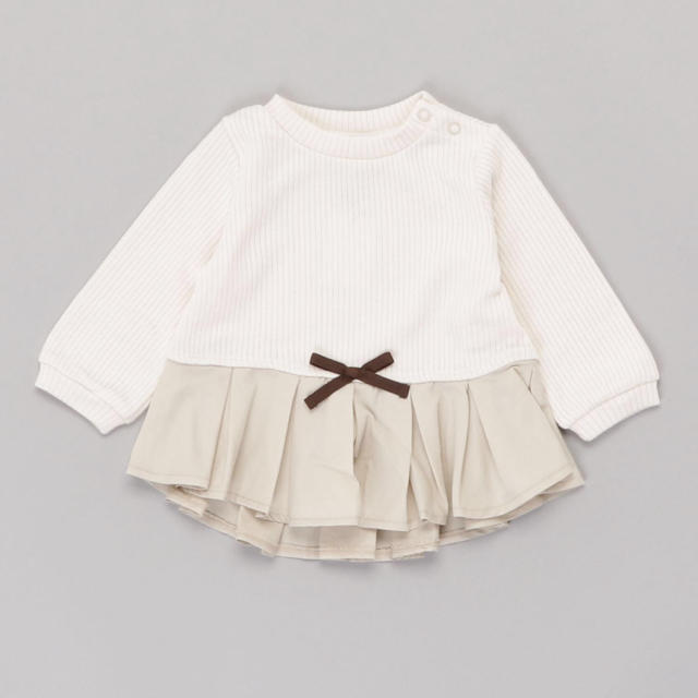 petit main(プティマイン)の新品☆petit main ペプラムトップス☆80 キッズ/ベビー/マタニティのベビー服(~85cm)(シャツ/カットソー)の商品写真