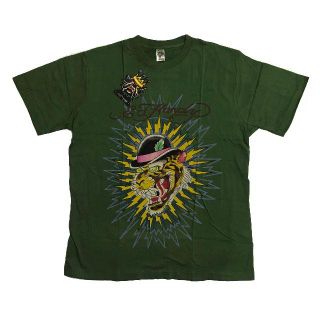 エドハーディー(Ed Hardy)の緑 エドハーディー メンズ　Tシャツ　Skull and Rosi　送料無料(Tシャツ/カットソー(半袖/袖なし))