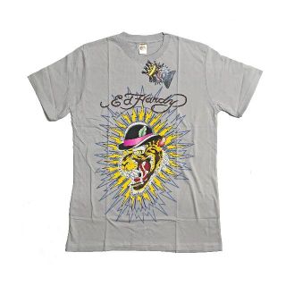 エドハーディー(Ed Hardy)のグレー エドハーディー メンズ　Tシャツ　Skull and Rosi　送料無料(Tシャツ/カットソー(半袖/袖なし))