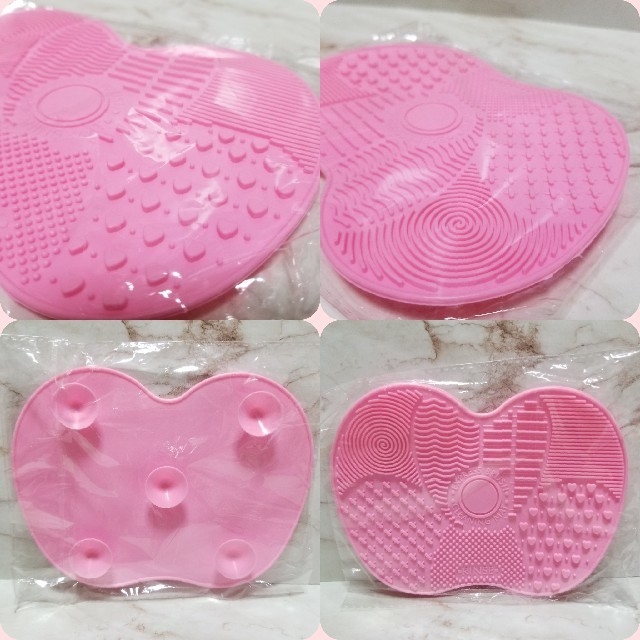 💗MAKEUP BRUSH CLEANER PAD💗# milky pink コスメ/美容のスキンケア/基礎化粧品(洗顔ネット/泡立て小物)の商品写真