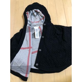 バーバリー(BURBERRY)の【専用】Burberry ニット ポンチョ 18M〜３Y(ジャケット/コート)