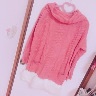 ユメテンボウ(夢展望)の夢展望 ニットワンピース ワンピース Disney ピンク ニット KNIT(ひざ丈ワンピース)