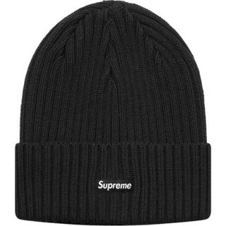 シュプリーム(Supreme)のSUPREME overdyed ribbed beanie Washed 黒(ニット帽/ビーニー)