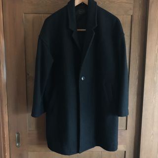 ネストローブ(nest Robe)のnest Robe 美品 黒 コート コクーン Pコート(ロングコート)