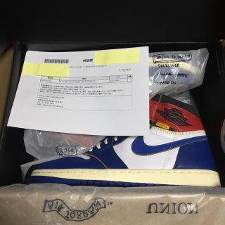 ナイキ(NIKE)のunion jordan1 青 28cm(スニーカー)