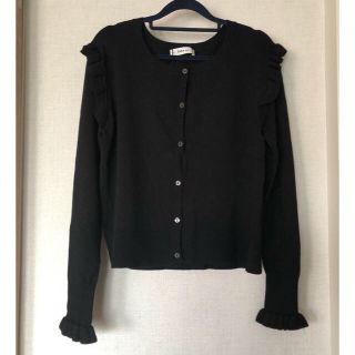 ザラ(ZARA)のザラ 黒 カーディガン Lサイズ(カーディガン)