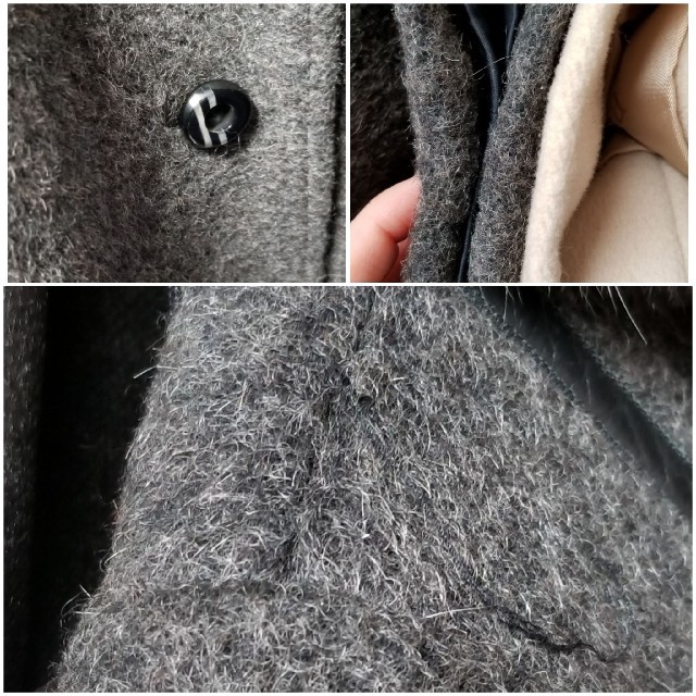 リアルファー付 毛(アルパカとアンゴラ含)高級ロングコート  レディースのジャケット/アウター(ロングコート)の商品写真
