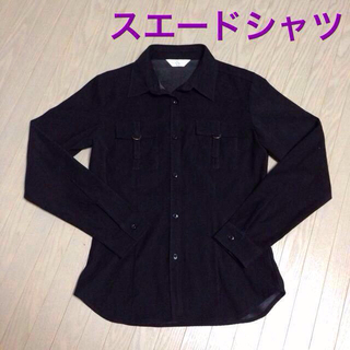 ブラック♡スエードシャツ(シャツ/ブラウス(長袖/七分))
