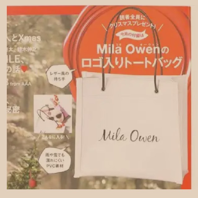 Mila Owen(ミラオーウェン)のミラオーウェン 付録 ロゴ入りトートバッグ レディースのバッグ(トートバッグ)の商品写真