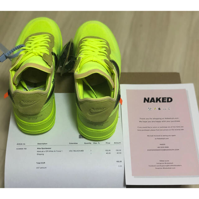 24H限定 NIKE the ten air force 1 volt offwhite の通販 by winks's shop｜ナイキならラクマ - nike 最新品通販