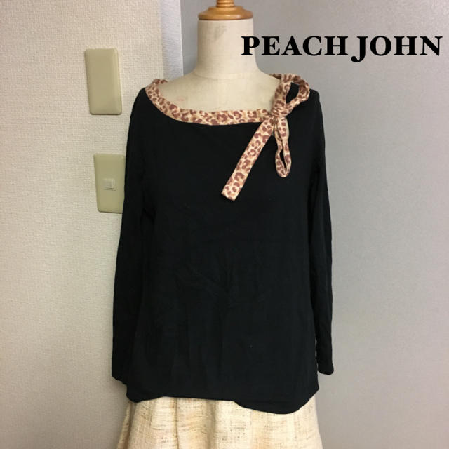 PEACH JOHN(ピーチジョン)の【PEACH JOHN】ピーチジョン レオパード柄リボン カットソー レディースのトップス(カットソー(長袖/七分))の商品写真