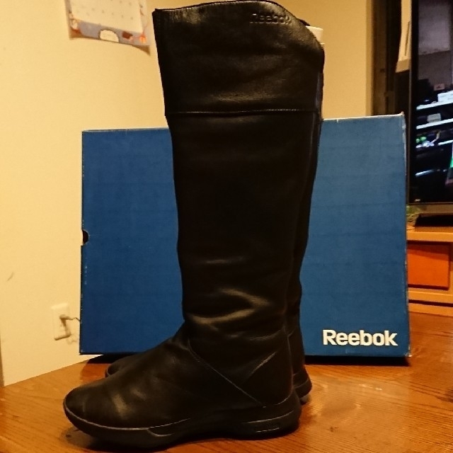 よい販売がある Reebok イージートーン 本革ロングブーツ 24 -ブーツ