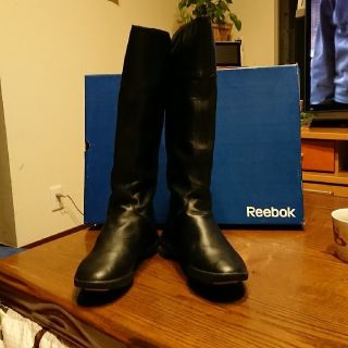 Reebok イージートーン 本革ロングブーツ 24