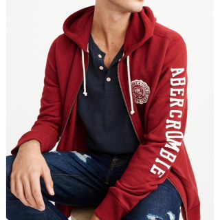 アバクロンビーアンドフィッチ(Abercrombie&Fitch)の【正規品】アバクロ A&F パーカー レッド S(パーカー)