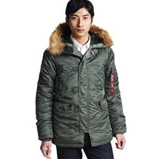 アルファインダストリーズ(ALPHA INDUSTRIES)のALPHA アルファインダストリーズ N-3B セージ Mサイズ タイト(フライトジャケット)