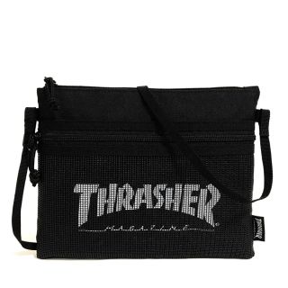 スラッシャー(THRASHER)の【THRASHER】サコッシュ［BK/WHメッシュ］(ショルダーバッグ)