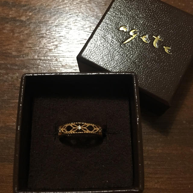 agete - agate  ピンキーリング  3号