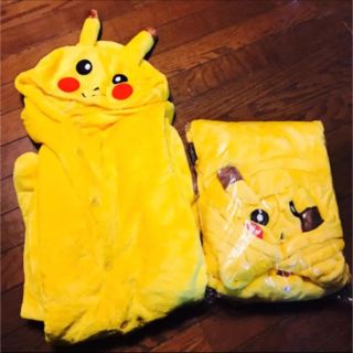 ポケモン(ポケモン)のピカチュウ  着ぐるみ コスプレ ポケモン ハロウィン パジャマ (コスプレ)