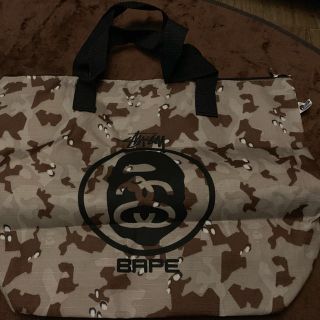 アベイシングエイプ(A BATHING APE)のアベイシングエイプ&ステューシー トートバッグ(トートバッグ)