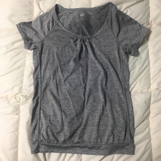 エイチアンドエム(H&M)のH&M SPORT XS 速乾 カットソー グレー アウトドア スポーツ (Tシャツ(半袖/袖なし))