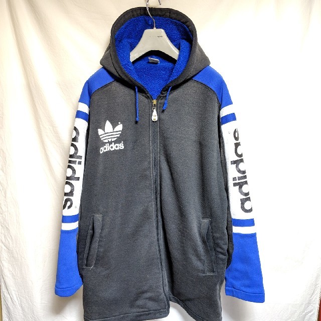 90'sﾃﾞｻﾝﾄ製adidasｽｳｪｯﾄ地ﾌﾞﾙｿﾞﾝｼﾞｬｹｯﾄ