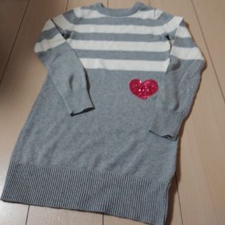 ギャップキッズ(GAP Kids)のGAPkids ボーダーニットワンピース(130センチ)(ワンピース)