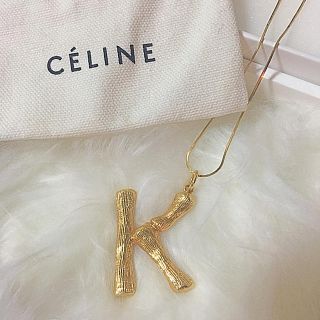 数回使用 美品 完売人気品 CELINE レターネックレス アルファベット Y