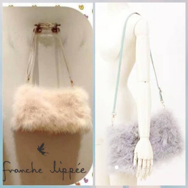 franche lippee(フランシュリッペ)の本日限定価格 0145  フランシュリッペ　ファー　フェザー　バッグ　ショルダー レディースのバッグ(ショルダーバッグ)の商品写真