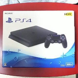 プレイステーション4(PlayStation4)の【新品未開封】PlayStation4 500GB ジェットブラック クーポン付(家庭用ゲーム機本体)