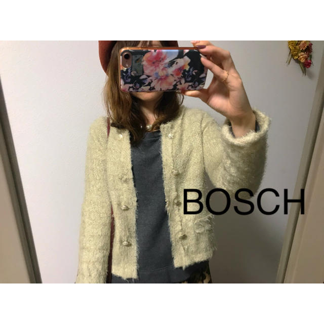 BOSCH(ボッシュ)の☆BOSCH☆ボッシュ  シャギーニットジャケット レディースのジャケット/アウター(ノーカラージャケット)の商品写真