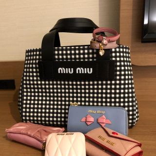 ミュウミュウ(miumiu)のmiumiuイベント限定商品！ギンガムトート(トートバッグ)