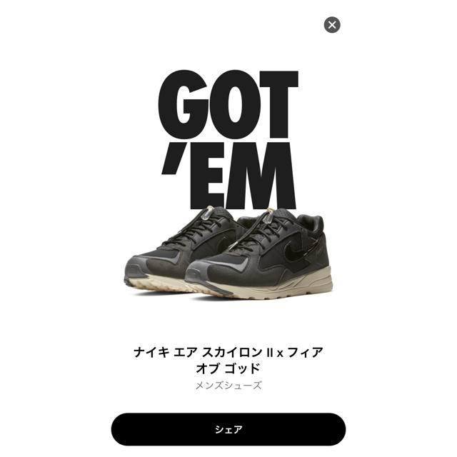 FEAR OF GOD(フィアオブゴッド)のfear of god nike エアスカイロン 25.5cm メンズの靴/シューズ(スニーカー)の商品写真