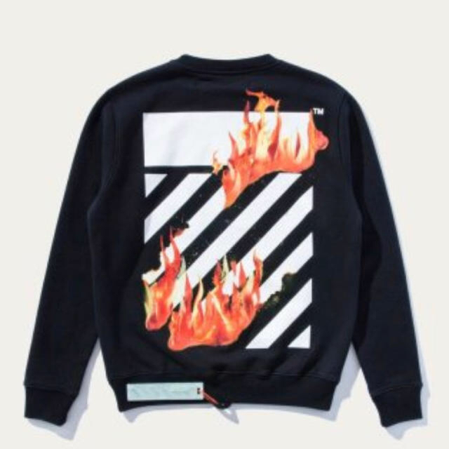 off-white diag fire crewnec