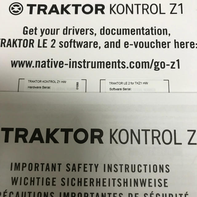 TRAKTOR KONTROL Z1 付属品完備 未登録品NATIVE 3