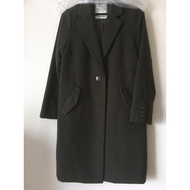heather(ヘザー)のカーキ色のコート レディースのジャケット/アウター(ピーコート)の商品写真