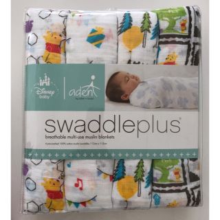 エイデンアンドアネイ(aden+anais)のaden + anais エイデンアンドアネイ swaddleplus プーさん(おくるみ/ブランケット)