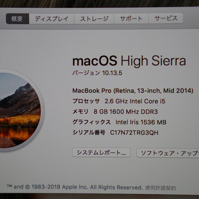 Mac - MacBook Pro Retina 13inch 2014mid 121GBの通販 by ぱーぷる's shop｜マックならラクマ (Apple) 国産即納