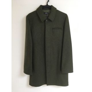 アーペーセー(A.P.C)のA.P.C. HOMME メンズコート モスグリーン XS クリーニング済み(ステンカラーコート)