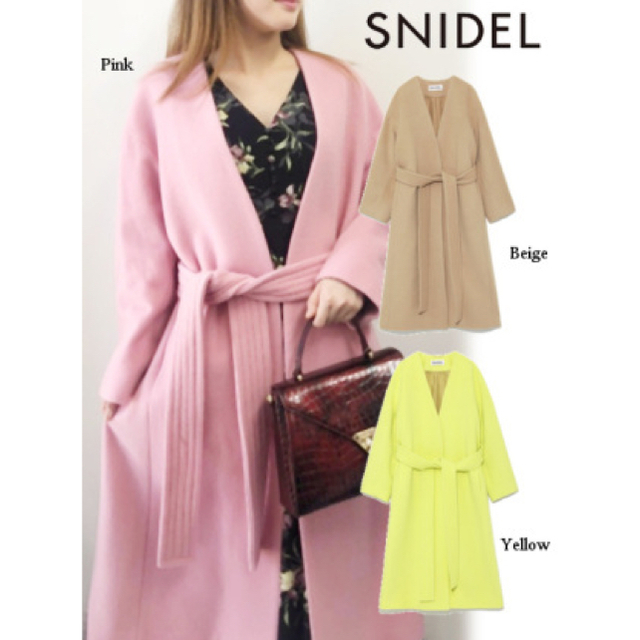 SNIDEL(スナイデル)のsnidel スナイデル カシミア混 コート 今期 新品未使用品 レディースのジャケット/アウター(ロングコート)の商品写真