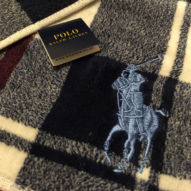 POLO RALPH LAUREN(ポロラルフローレン)のPOLO RALPH LAUREN  ビッグポニー タオルハンカチ　白 メンズのファッション小物(ハンカチ/ポケットチーフ)の商品写真