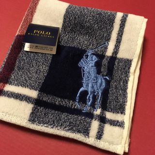 ポロラルフローレン(POLO RALPH LAUREN)のPOLO RALPH LAUREN  ビッグポニー タオルハンカチ　白(ハンカチ/ポケットチーフ)