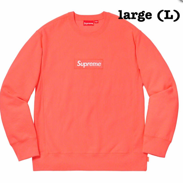 Supreme Box Logo Crewneck/ Pink/ L - スウェット