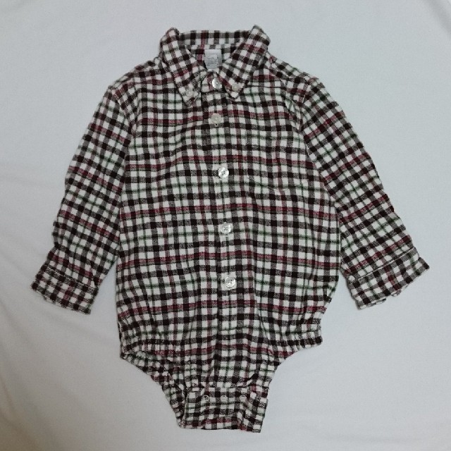 babyGAP(ベビーギャップ)のベビーギャップ シャツ 80 ロンパース チェック柄 キッズ/ベビー/マタニティのベビー服(~85cm)(シャツ/カットソー)の商品写真