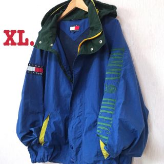 トミーヒルフィガー(TOMMY HILFIGER)のshoさん専用 90s ☆ トミー ヒルフィガー セーリングジャケット 青 XL(ナイロンジャケット)