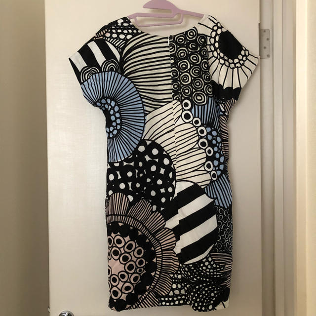 シルバー金具 marimekko シイルトラプータルハ 花柄 ワンピース size46