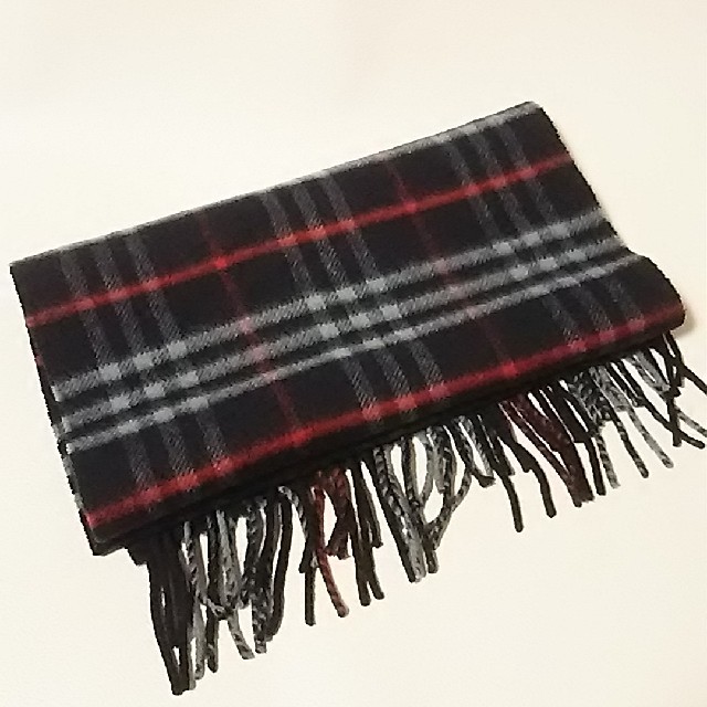 BURBERRY(バーバリー)の
最高級カシミヤ100%!希少ノバチェック柄黒!バーバリーロンドンマフラー
 メンズのファッション小物(マフラー)の商品写真