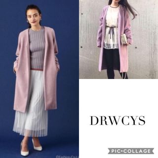 ドロシーズ(DRWCYS)の【紗栄子着用/カタログ掲載】ドロシーズ ウール ノーカラーコート(ロングコート)